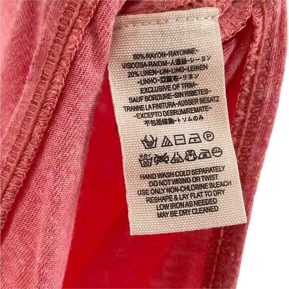 Free People Tunic Pink Bohemian Relaxed Fit Balloon Sleeve We The Free Size M - Picture 8 of 8